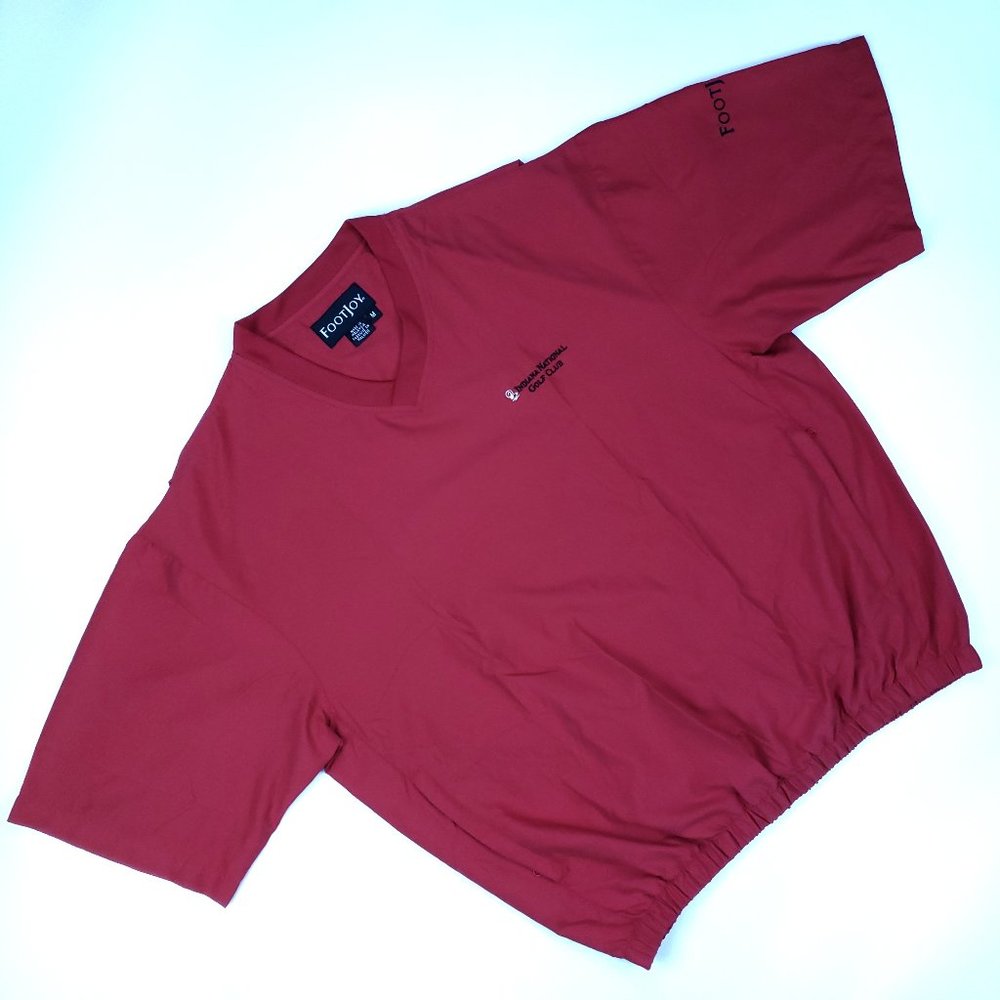 FootJoy Golf Windbreaker Medium Red Short Sleeves